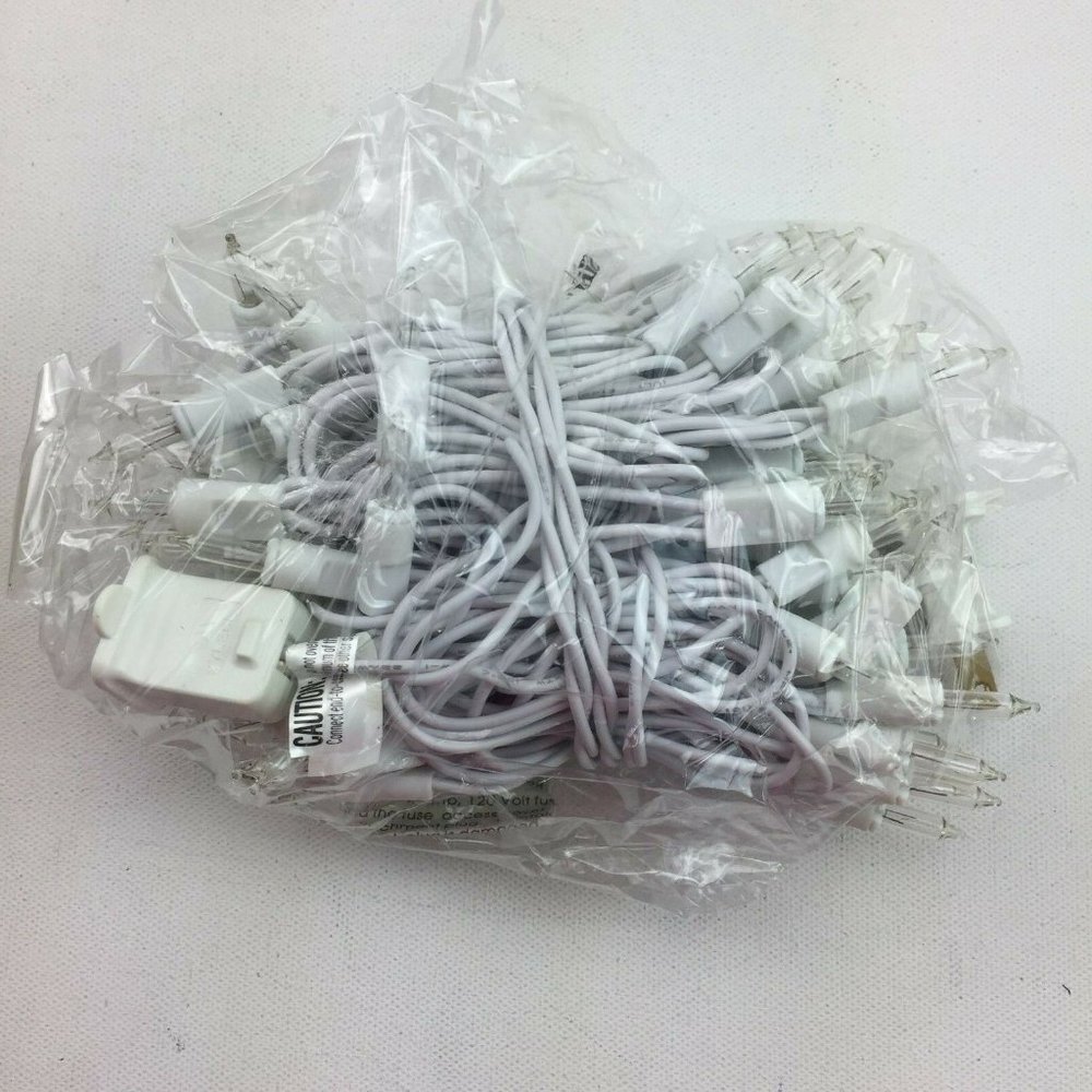 Holiday Home 100 Mini Light Set Clear String Light White Cord 29ft Wedding Event